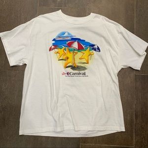 Vintage 2001 Carnival Cruise Signed Tee